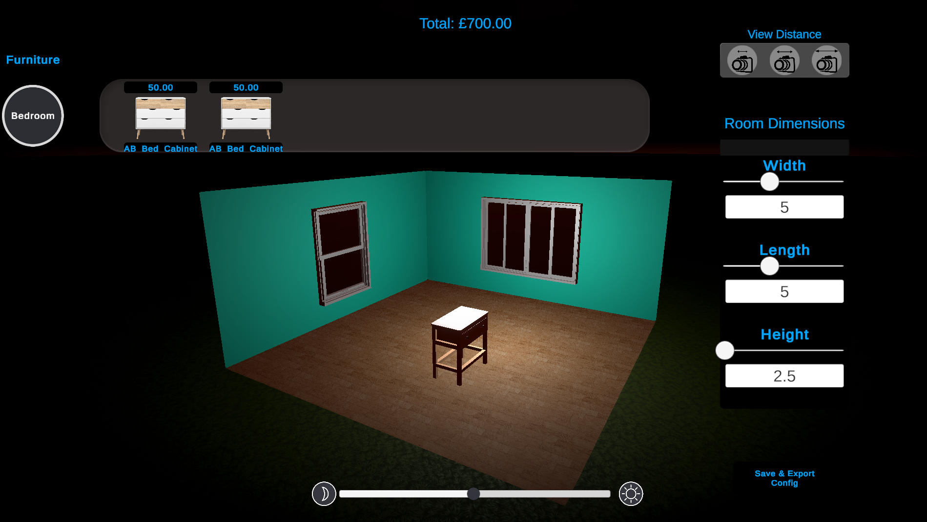 Room configuration demo preview